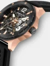 KENNETH COLE AUTOMATIC BLACK DIAL SILICONE STRAP WATCH FOR MEN - Image 2