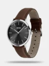 Men Black Analog Leather Watch 1513829 - Image 2