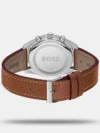 Quartz Male Chronograph Black Leather Watch 1514161 - Image 3
