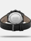 Men Black Leather Chronograph Watch 1513880 - Image 2