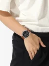 Quartz Male Chronograph Black Leather Watch 1514161 - Image 4
