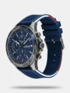 Tommy Hilfiger Quartz Chronograph Blue Dial Silicone Strap Watch for Men - Image 2