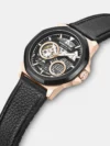 Kenneth Cole Automatic Black dial Leather Strap Watch for Men - Image 2