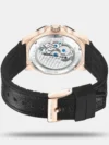 Kenneth Cole Automatic Black dial Leather Strap Watch for Men - Image 4