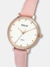 Helix  Silver Round Analog Leather Watch Women TW056HL01 - Image 2
