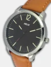 Helix Black Round Analog Leather Watch Men TW039HG09 - Image 2