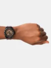 Fossil Men's Black Analog Leather Automatic Watch ME3219 - Image 4
