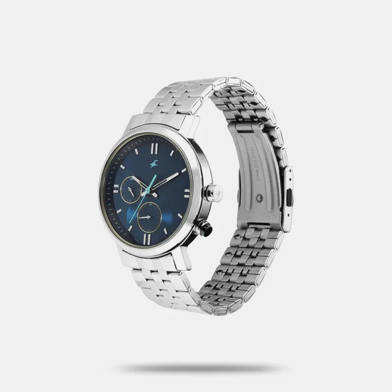 Fastrack Tick Tock Quartz Analog Blue dial Metal Strap Watch for Guys - 3287KM05 - Image 2