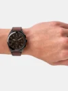 Fossil Men's Black Leather Chronograph Watch FS5798 - Image 4