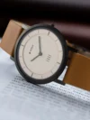 Titan Edge Beige Dial Analog Leather Strap watch for Men NR1595QL01 - Image 5
