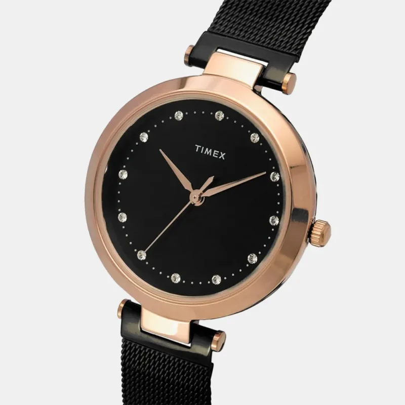 Timex Fashion Women's Black Dial Round Case 3 Hands Function Watch -TWEL11826 - Image 5