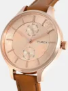 Timex Women Multifunction Rose Gold Round Brass Dial Watch- TWEL14823 - Image 5
