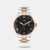 The Timex Men's Analogue Black Round Brass Dial Watch will improve the way you look. With its sturdy brass band and black dial.This watch's solid quartz movement offers accurate timekeeping.