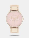 Calvin Klein Dress Women's Pink Dial Multi-Function Stainless Steel Watch 25200370