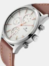 Titan Men's Metropolitan Charm: Men's Multifunctional White Watch with Leather Strap - NR1805SL01 - Image 2