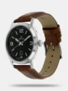 Titan Quartz Analog Black Dial Leather Strap Watch for Men - NR1730SL02 - Image 2