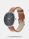Titan Minimals Black Dial Analog Date Leather Strap Watch for Men - NR1849SL01 - Image 2