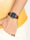 Titan Quartz Analog Black Dial Leather Strap Watch for Men - NR1730SL02 - Image 5