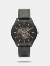 Accessorize your wrist with this womens analog watch from Kenneth Cole and make a style statement. Operated by a quartz movement, the silver round dial features plain three hands, stick markings at five-minute intervals and a crown for time adjustment. Moreover, the stainless steel strap vaunts a rose gold hue that enhances the look of the watch