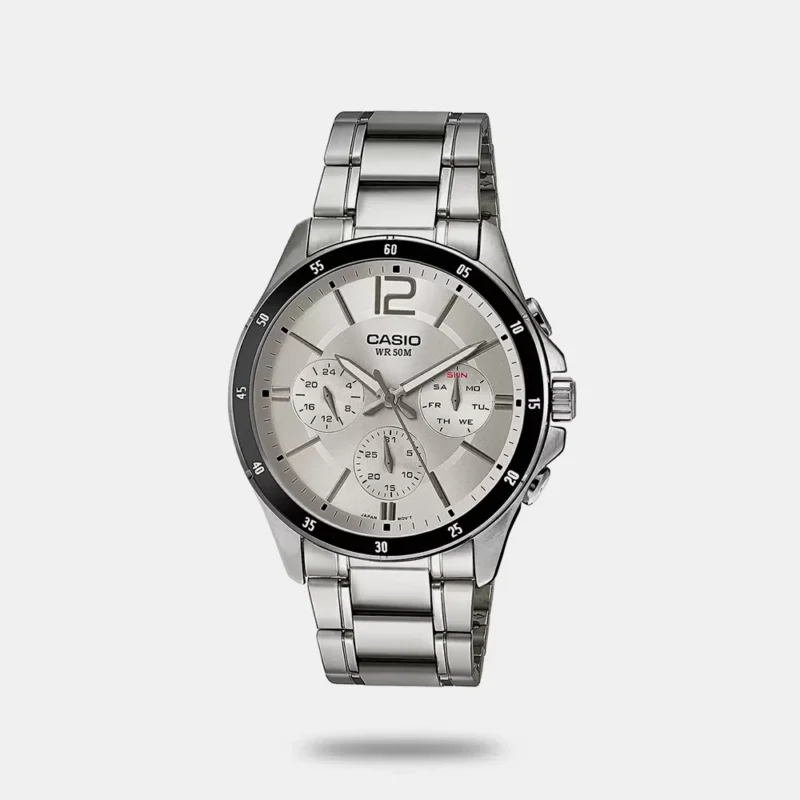 Casio ENTICER MEN MTP-1374D-7AVDF - A833 Silver Multi-Dial