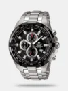 The classic timepiece in a sporty design streamlined for casual sophistication. The minimalist analog design features a handy date display at the 6 o'clock position. Water resistance for daily use frees you from worry when washing up or out in the rain. All your choice: The metal link band comes in silver, black, or gold. Or opt for the leather band in brown, black, blue, or green. Both with watch faces in plenty of special colors so you can pick the perfect one for your personal style