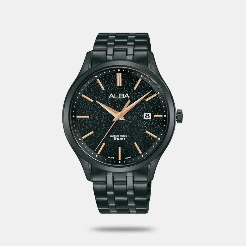 Alba AS9R25X1 Black Marble Dial Watch