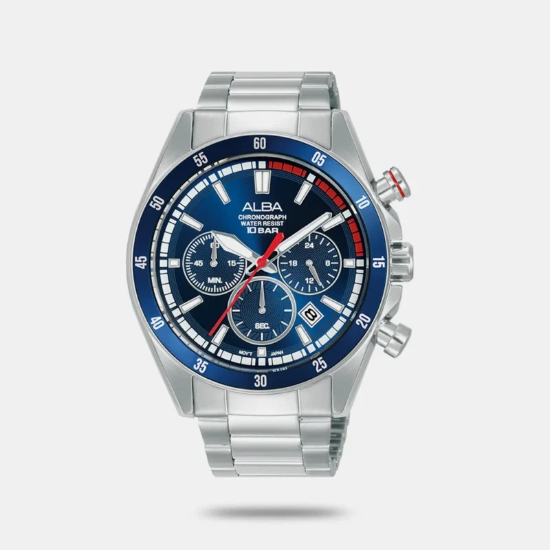 Alba AT3J27X1 Deep Blue Dial Chronograph Watch