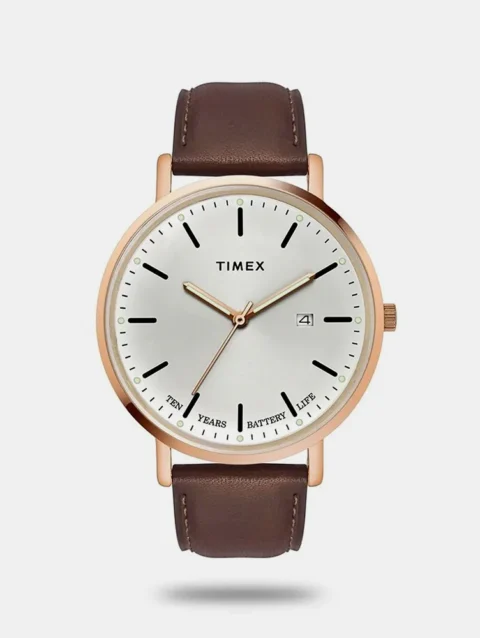 Timex Empera Men's Silver Dial Round Case 10 Year Battery Life + Date Function Watch -TWEG17703