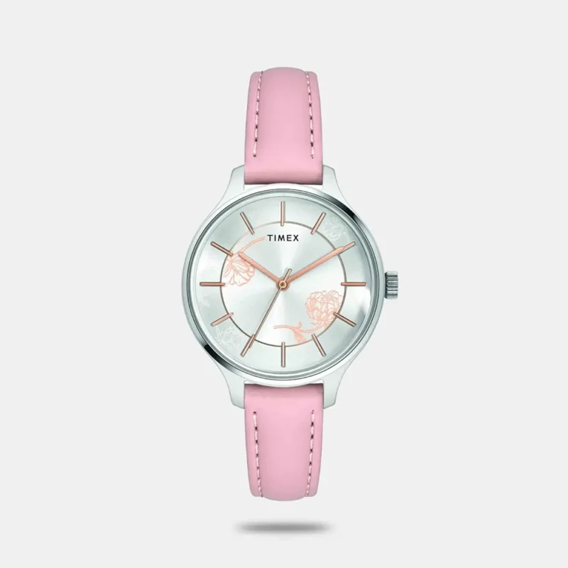 TIMEX Women Silver Analog Leather Watch TWEL14805