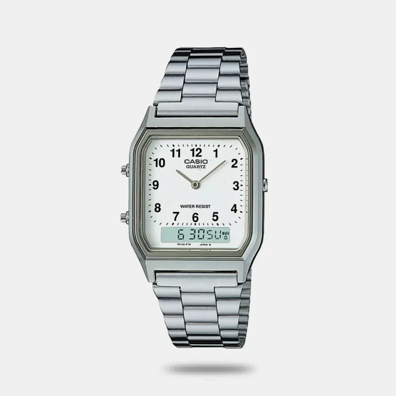 Casio Vintage Grey Analog-Digital Unisex Watch  AQ-230A-7BMQ - AD02