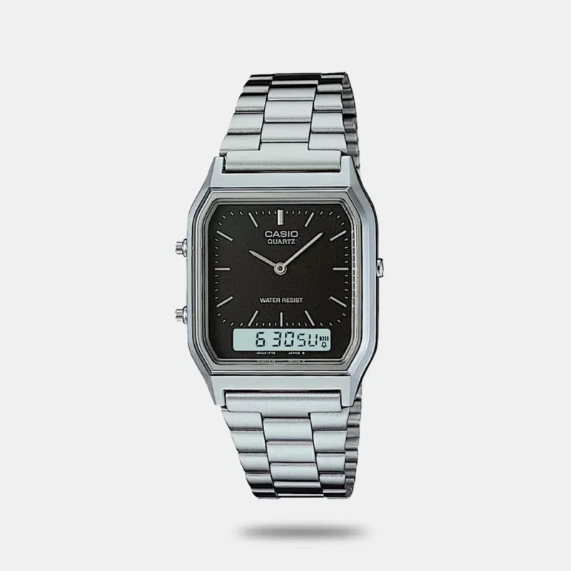 Casio Vintage Black Analog-Digital Unisex Watch AQ-230A-1DMQ - AD01