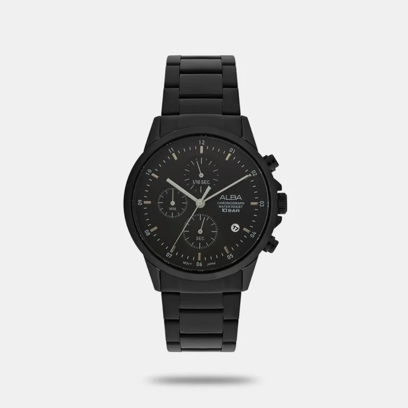 Alba AM3857X1 Black Dial Chronograph Watch