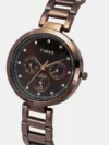 Timex Women Brown Round Dial Multifunction Watch - TW000X267 - Image 2