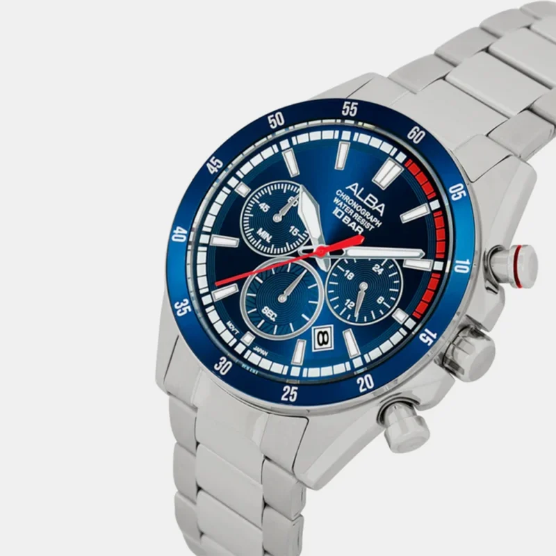 Alba AT3J27X1 Deep Blue Dial Chronograph Watch - Image 2