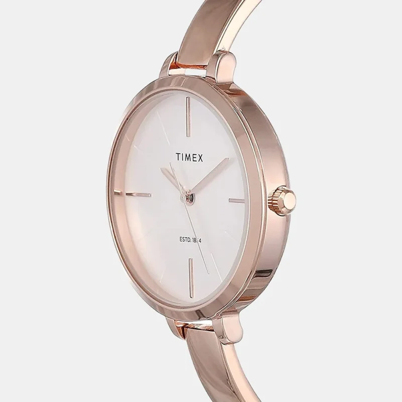 Timex Fashion Women's Silver Dial Round Case 3 Hands Function Watch -TWEL12804 - Image 2