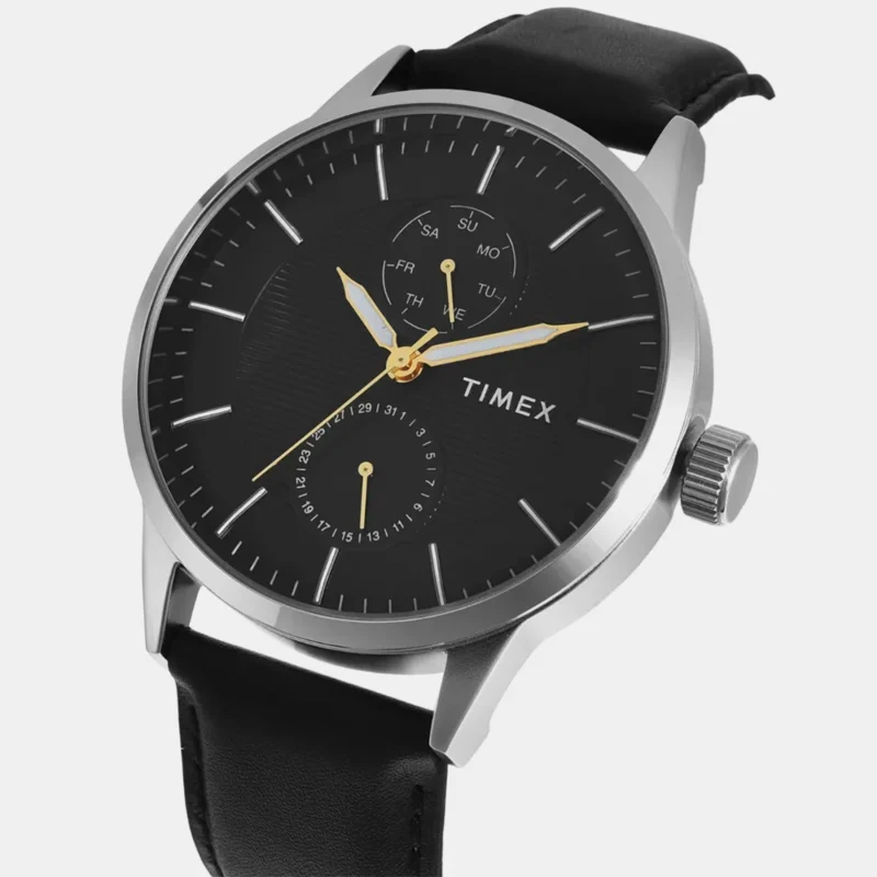 Timex Men Multifunction Black Round Brass Dial Watch- TWEG19915 - Image 2