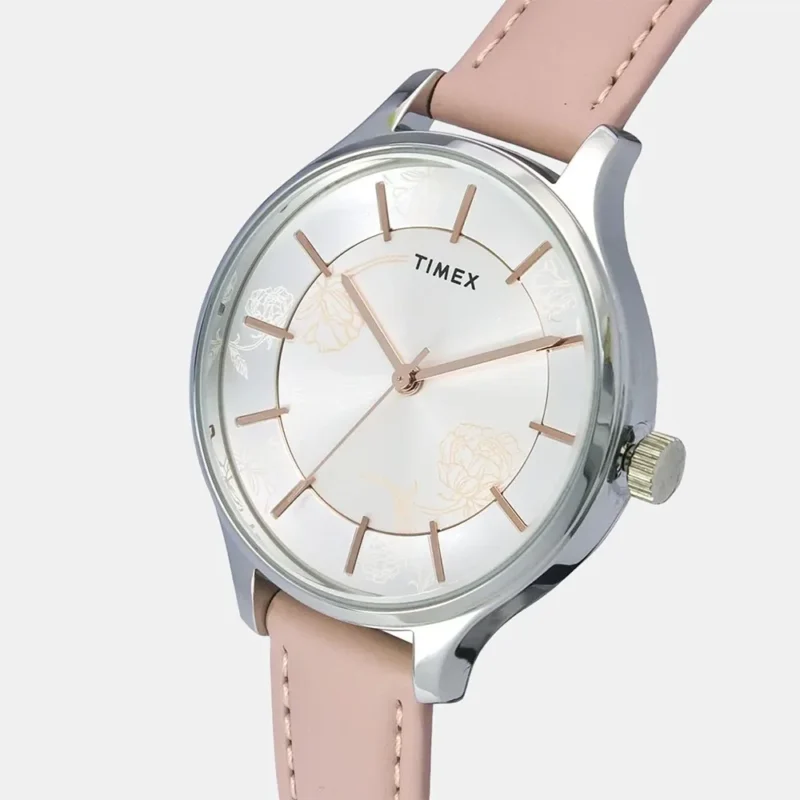 TIMEX Women Silver Analog Leather Watch TWEL14805 - Image 2