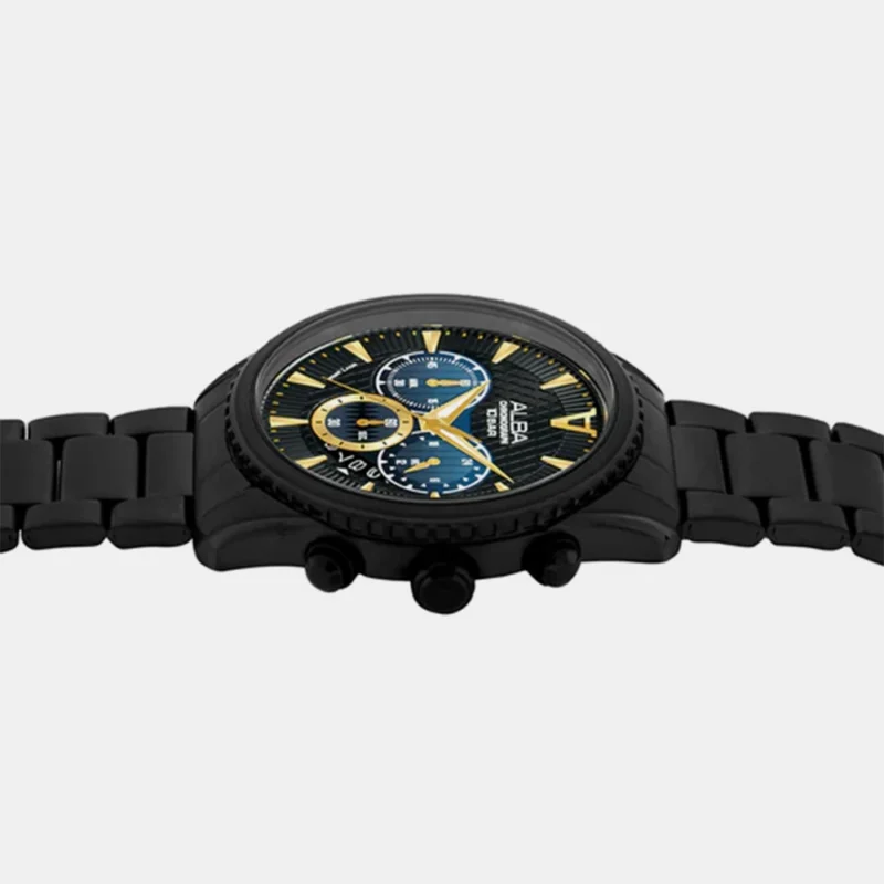 Alba AT3J09X1 Black Textured Dial Chronograph Watch - Image 3