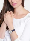 Fossil Women's Silver Analog Leather Watch ES3843 - Image 4