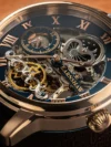 EARNSHAW ES-8006-0A Longitude Automatic Skeleton Moonphase Dual Time Watch For Men - Image 4