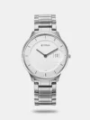 Dazzle onlookers by adorning this analog watch from Titan. Encased in a 38.4 mm case, the yellow round-shaped dial, features a plain 2-hand functionality, quartz movement and a crown for time adjustment. The stainless steel bracelet comes in a gold hue that further elevates the look of the watch. Besides, it has a water resistance of up to 30 m and is completed with a fold-over clasp with hidden double push button to ensure a secure fit on the wrist.