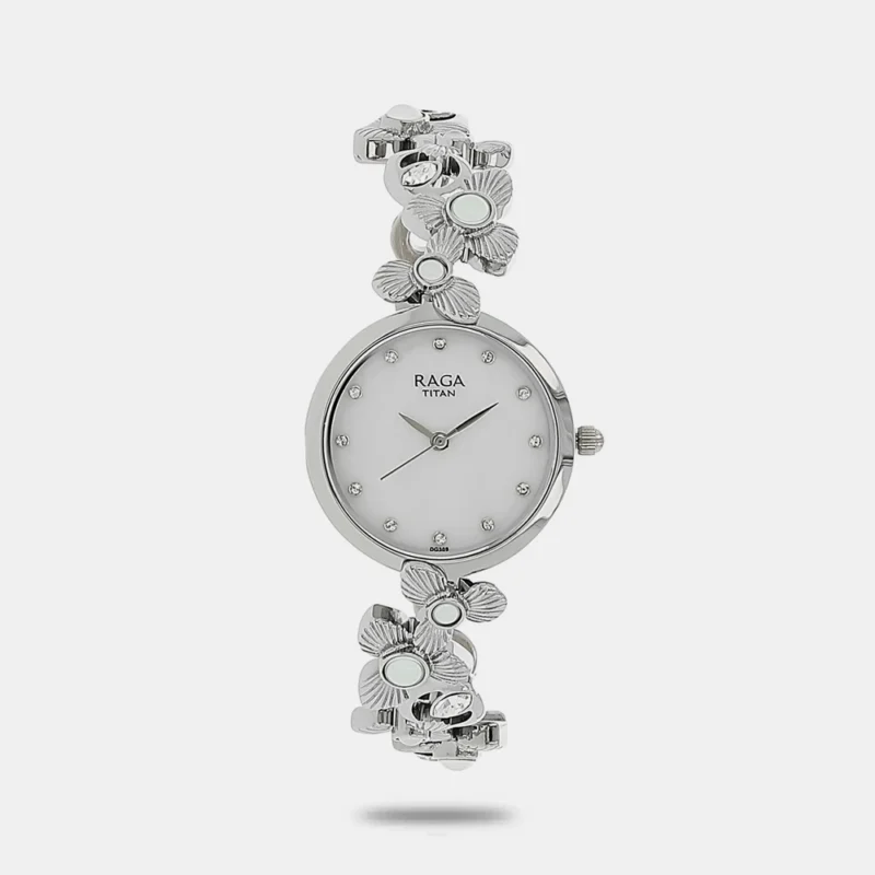 Titan Raga Aurora Mother of Pearl Dial Women Watch With Metal Strap NK95048SM01