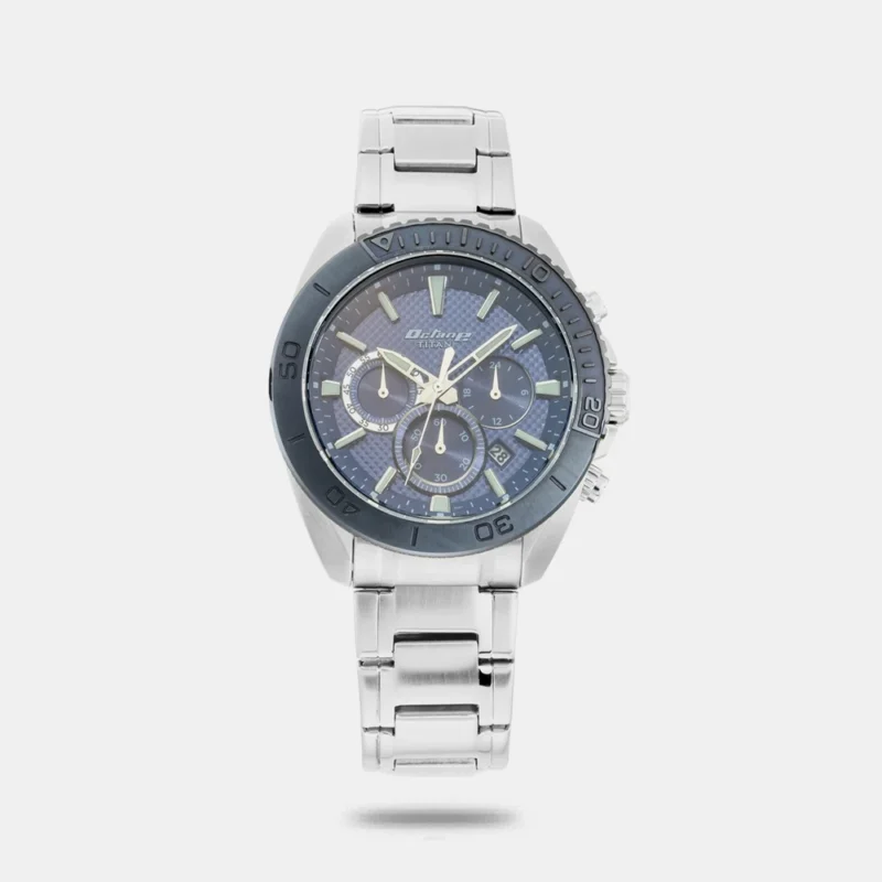 Titan Quartz Chronograph Silver Dial Stainless Steel Strap Watch for Men NN90115KM01