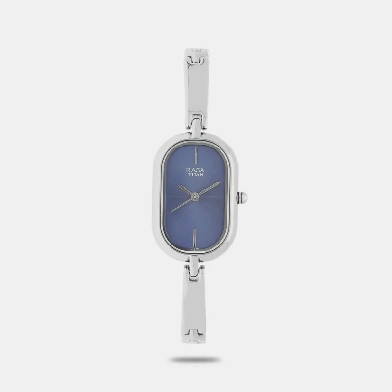 Titan Raga Viva Blue Dial Women Watch With Metal Strap NR2577SM01
