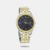 Uncover timeless elegance with a stainless steel watch featuring a captivating blue dial and a gold ribbed bezel. The added date and date window enhance functionality, while the two-toned gold and silver strap ensures versatility for various evening occasions. Elevate your style with this luxurious blend of gold and blue, making a bold and sophisticated statement.