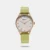 Make a vibrant statement with our unique watch in poppy green. Roman numerals, a sleek dial, and the lively color create a dynamic accessory. Perfect for graphic outfits, this watch adds a playful touch to your style, making it a versatile choice for women with flair