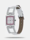 Titan Quartz Analog White Dial Leather Strap Watch for Women NH2484SL02 - Image 2