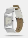 Titan Quartz Analog White Dial Leather Strap Watch for Women NH2486SL02 - Image 2