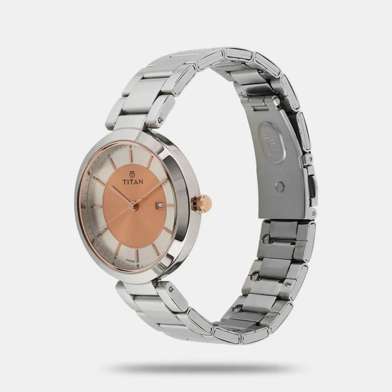 Titan Workwear Rose Gold Dial Analog Stainless Steel Strap watch for Women NS2480QM01 - Image 2