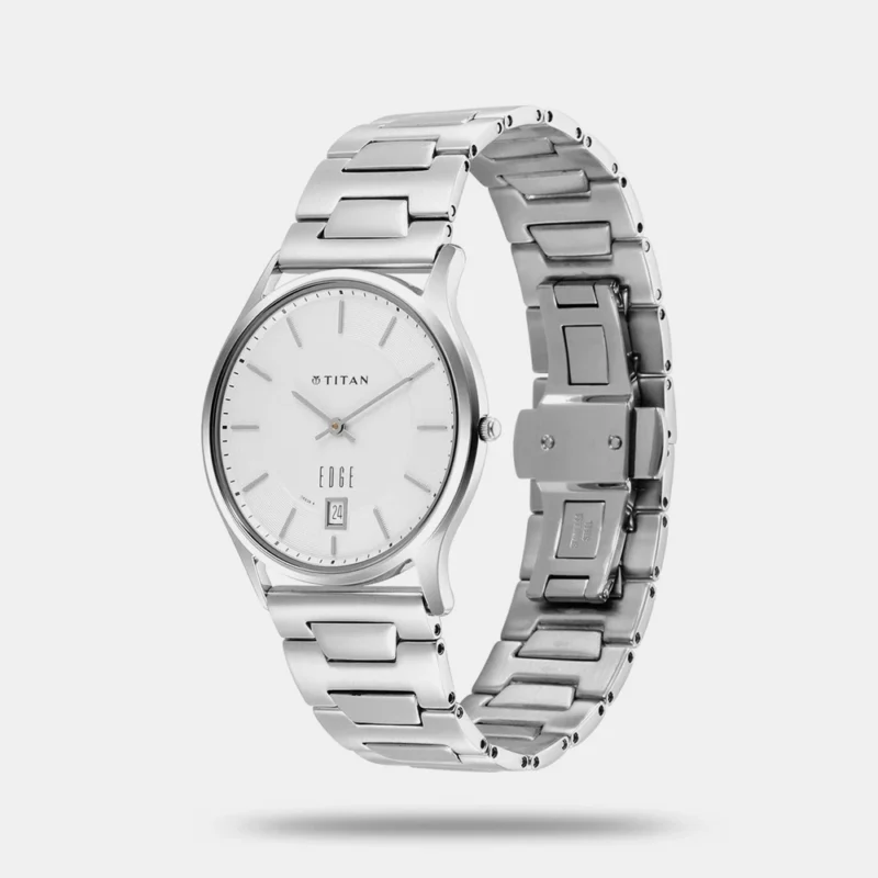 Titan Edge Slim Stainless Steel Strap Silver Dial Analog Watch for Men 1683SM01 - Image 2